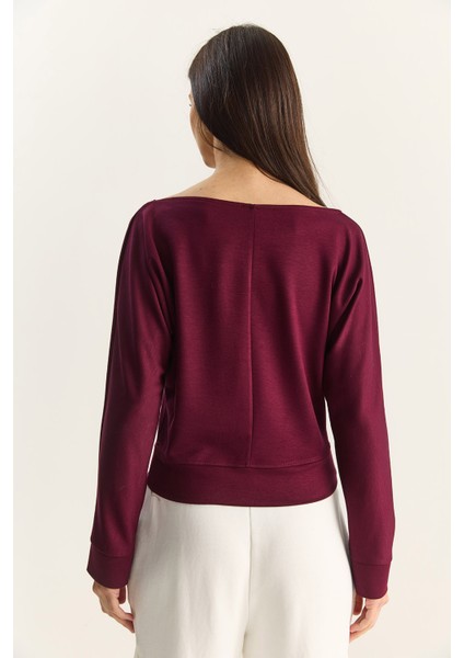 Kadın Açık Omuzlu Yumuşak Modal Bluz