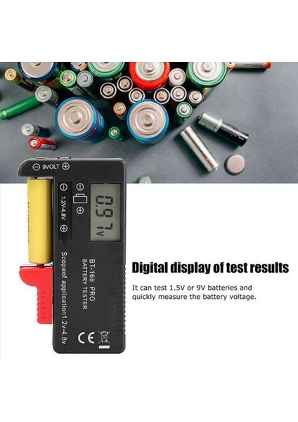 3x BT-168 Pro Pil Kapasite Test Cihazı Dijital Pil Denetleyicisi Aa 1 5V 9V Için Plastik Taşınabilir Hücre Test Cihazı (Yurt Dışından) fiyatları