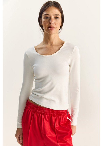 Kadın Ultra Soft U Yaka Bluz