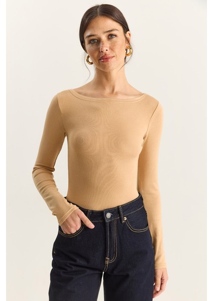 Kadın Cotton Kayık Yaka Bluz fiyatları