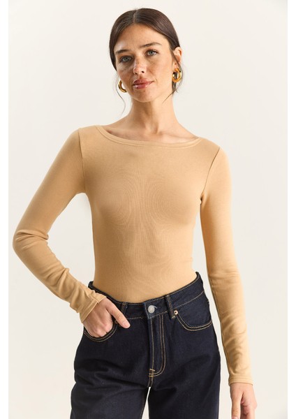 Kadın Cotton Kayık Yaka Bluz indirimleri