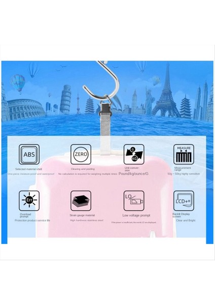 Dijital Bagaj Paslanmaz Çelik Ölçekli Hanehalkı Taşınabilir Ölçek 50KG Asma Yapı Ölçeği Balıkçılık Ölçeği (Yurt Dışından) fiyatları