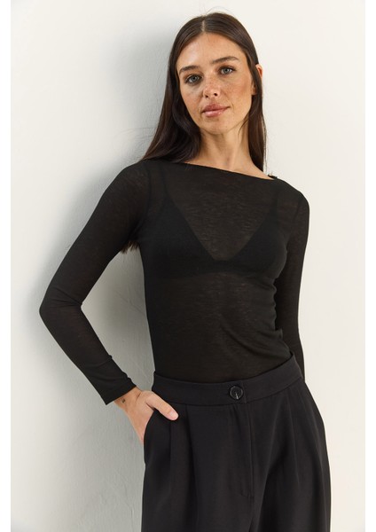 Kadın Kayık Yaka Modal Ultra Hafif Bluz modelleri