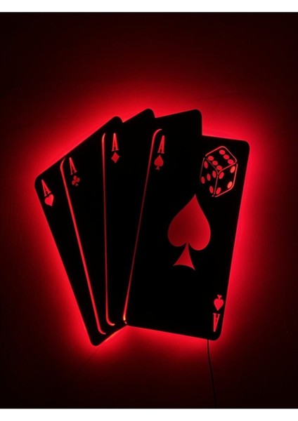 Iskambil Kağıdı LED Işıklı Duvar Tablosu