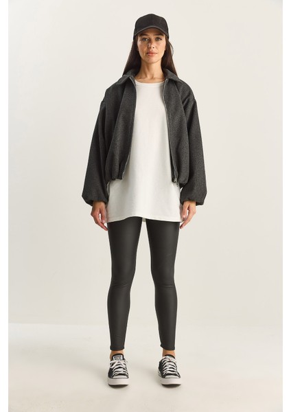 Kadın Içi Kürklü Yüksek Bel Lastikli Mat Suni Deri Tayt fiyatları