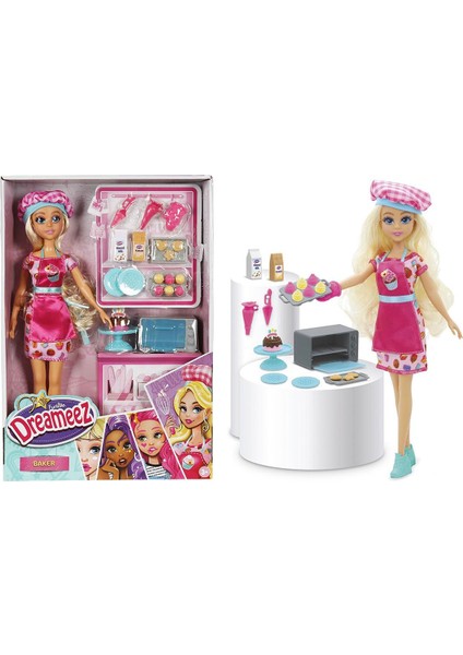 Dreameez Fırın Oyun Seti – 31 cm Bebekli Pasta ve Kurabiye Pişirme Seti