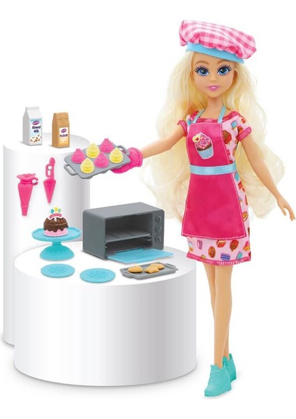 Dreameez Fırın Oyun Seti – 31 cm Bebekli Pasta ve Kurabiye Pişirme Seti fiyatları