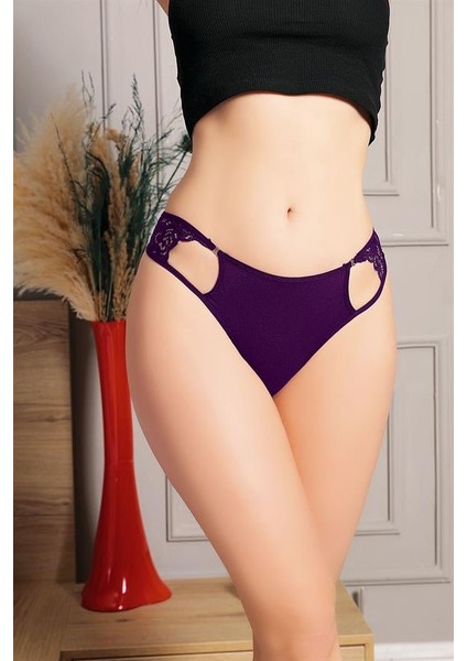 Arias Closet Lacivert Bel Kısmı Dantelli Külot