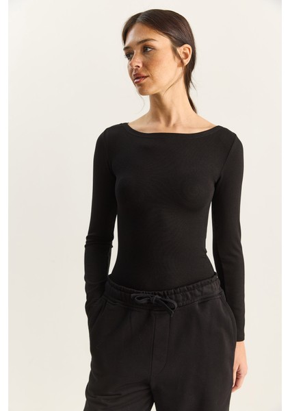 Kadın Cotton Kayık Yaka Bluz fiyatları