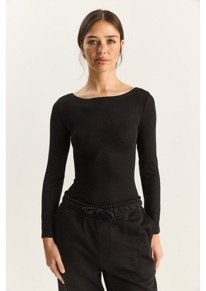 Kadın Cotton Kayık Yaka Bluz modelleri