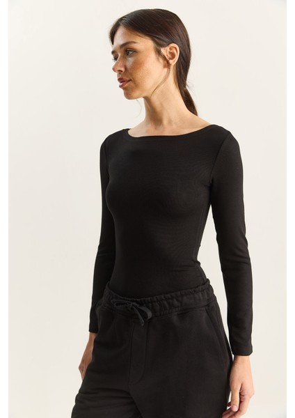 Kadın Cotton Kayık Yaka Bluz fırsatları