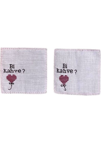 3637 El Yapımı Işlemeli 2'li Kahve Sunum Peçetesi modelleri