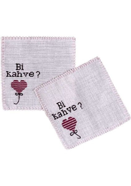 3637 El Yapımı Işlemeli 2'li Kahve Sunum Peçetesi fırsatları