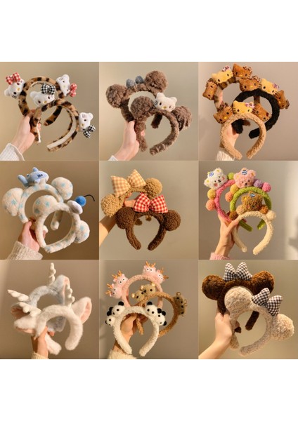 Yeni Peluş Saç Bantları Kadın Sonbahar ve Kış Saç Aksesuarları Sevimli Tavşan Kulakları Saç Tokası Kafa Bandı Yı Yüz Saç Bandı Çocuk Saç Kartı Şapkalar (Yurt Dışından) fiyatları