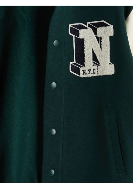 Lcw Kids Yeşil New York Baskılı Erkek Çocuk Kolej Ceket modelleri
