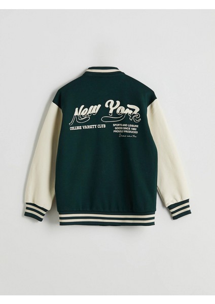 Lcw Kids Yeşil New York Baskılı Erkek Çocuk Kolej Ceket fırsatları