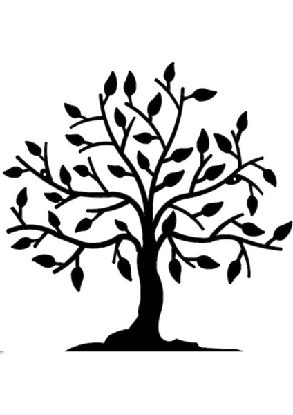 Ağaç Silüetli Ahşap Tablo