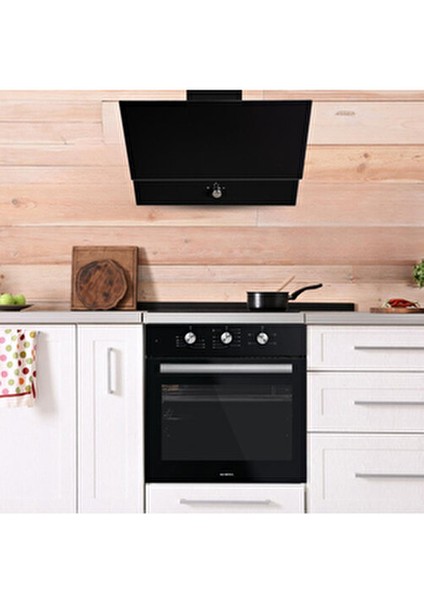 Turbo Vitroseramik Kristal Siyah Ankastre Set A+ Enerji Sınıfı Modern Tasarım