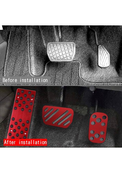 Araba Alüminyum Hızlandırıcı Pedal Pedal Pedal Pedal Iç Dekorasyon Toyota Düzenleme 2020-2022 Kırmızı (Yurt Dışından) modelleri