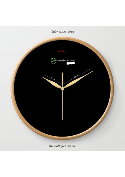 Sessiz Çalışan Saat Mekanizması Şaft Uzunluğu 14 mm Saat Motoru Akrep Yelkovan Saniye Askılı Gold modelleri