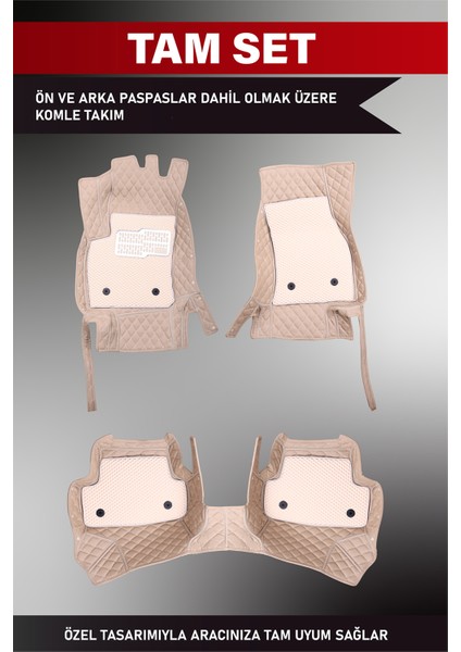 Nissan X-Trail Benzinli (2022 ve Sonrası) 8d Deri Havuzlu Oto Paspas | Tam Koruma & Hızlı Montaj modelleri