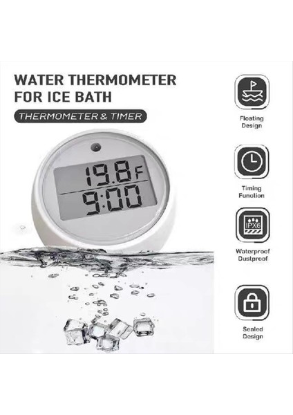 Zamanlayıcı ile Buz Banyosu Termometresi Soğuk Su Daldırma Termometresi Yüzer 2&#39 Si 1 Arada Çok Fonksiyonlu Buz Banyosu Termometresi (Yurt Dışından) fiyatları