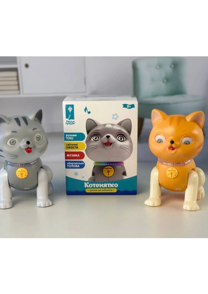 Yürüyen Şarkı Söyleyen Yavru Kedi Oyuncak – Işıklı Sesli Hareketli Kedi