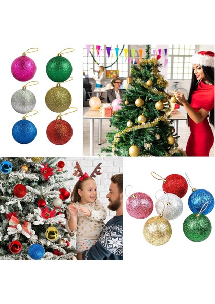 9 Adet Yılbaşı Çam Ağacı Süsü Mini Yılbaşı Topu 3cm