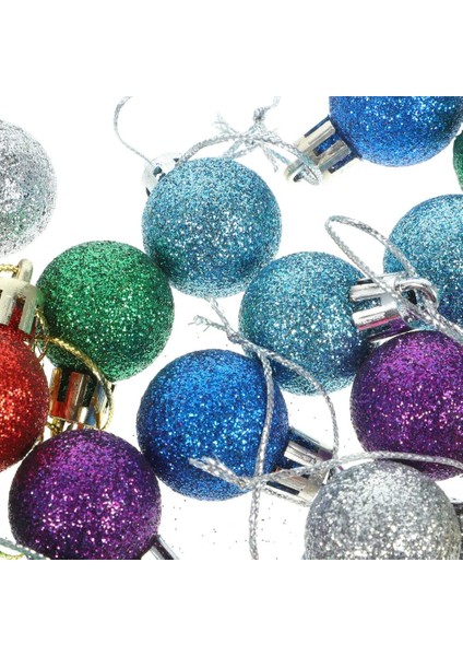 9 Adet Yılbaşı Çam Ağacı Süsü Mini Yılbaşı Topu 3cm