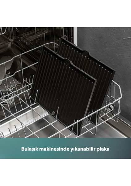 x Homend Grilliant 1345H 3 In 1 Inox Gövdeli Çift Taraflı ve Alt Üst Sıcaklığı Ayrı Kontrol Edilebilen Xl Döküm Plakalı Tost ve Izgara Makinesi