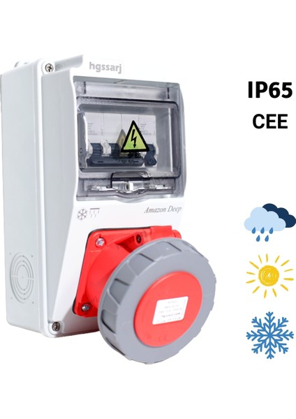 ''Amazon Deep'' 22kW 5X32A + 1X16A Elektrikli Araç Kombinasyon Kutusu Üstün Koruma V i k o/P a n a s o n i c fırsatları