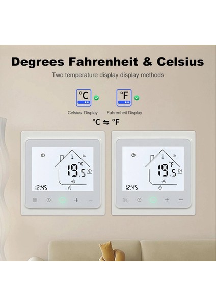 16A Tuya Akıllı Wifi Termostat Su Elektrikli Sıcak Zemin Isıtma Su Gazı Kazan Sıcaklık Kontrolör Alexa White (Yurt Dışından) fiyatları