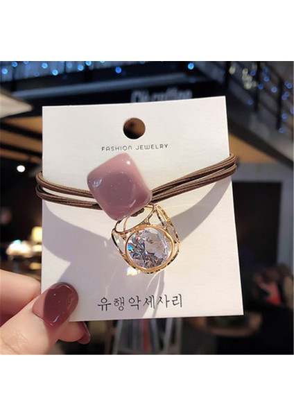 Kafa Bandı Kıdemli Anlamda Saç Halkasına Zarar Vermez Yüksek Elastikiyet Kılıfı Saç Ipi Deri Bant Saç Bağı Kadın Saç Aksesuarları Başlıklar (Yurt Dışından)