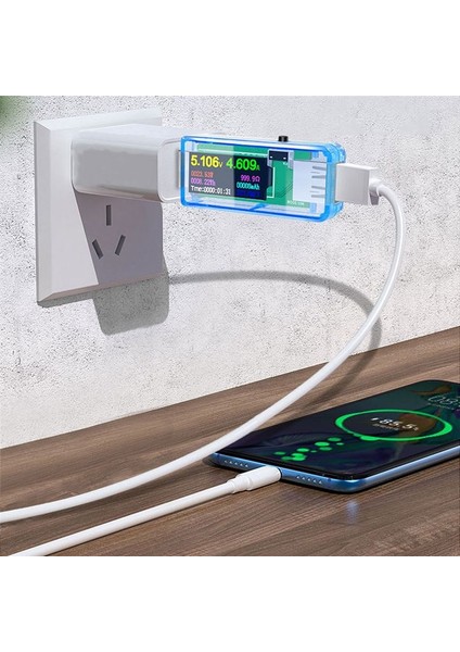 USB Test Cihazı Dc Dijital Voltmetre Ammetre Voltaj Ampermer Dedektörü Mobil Güç Şarj Cihazı Göstergesi Şeffaf (Yurt Dışından) modelleri