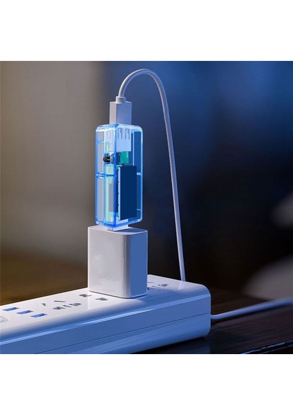 USB Test Cihazı Dc Dijital Voltmetre Ammetre Voltaj Ampermer Dedektörü Mobil Güç Şarj Cihazı Göstergesi Şeffaf (Yurt Dışından) fırsatları
