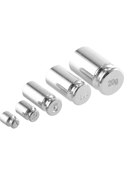 Ağırlık 1g 2g 5g 10G 20G Krom Kaplama Kalibrasyon Gram Ölçek Dijital Ölçek Dengesi Için Ağırlık Seti Silyvy Beyaz (Yurt Dışından)