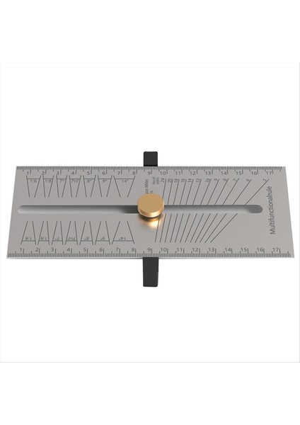 Woodworking Scribe Cetveli Çok Func Square Cetvel Işareti Işareti Ölçüm Düzen Aracı Ayarlanabilir Eğim Göstergesi (Yurt Dışından) modelleri
