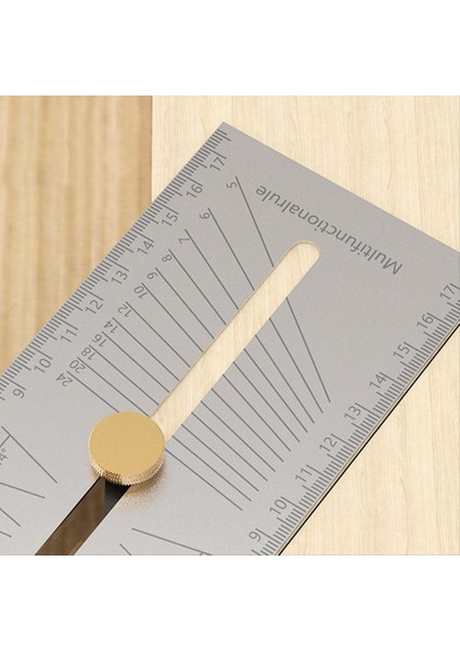 Woodworking Scribe Cetveli Çok Func Square Cetvel Işareti Işareti Ölçüm Düzen Aracı Ayarlanabilir Eğim Göstergesi (Yurt Dışından) fırsatları