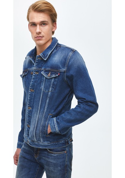 Santino Y Wynwood Wash Erkek Jeans Ceket