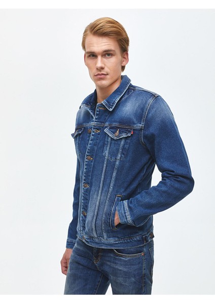 Santino Y Wynwood Wash Erkek Jeans Ceket