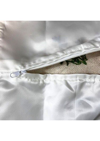 5488 El Yapımı Dekoratif Kurdela Nakışı Işlemeli Kırlent / Yastık Kılıfı fırsatları