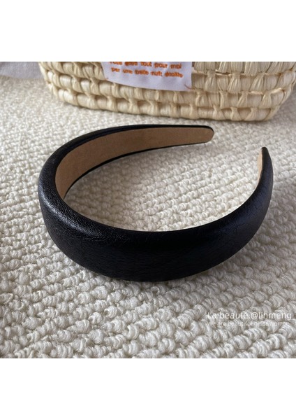 Yüksek Kranial Üst Saç Bandı Kıdemli Siyah Duygusu Küçük Parfüm Kafa Bandı Kore Inci Yay Basit Saç Grotto Kadın Saç Aksesuarları (Yurt Dışından)