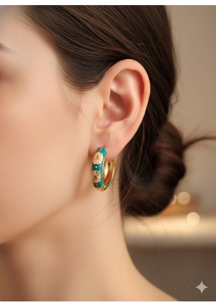 Vip Seri Mineli Halka Küpe