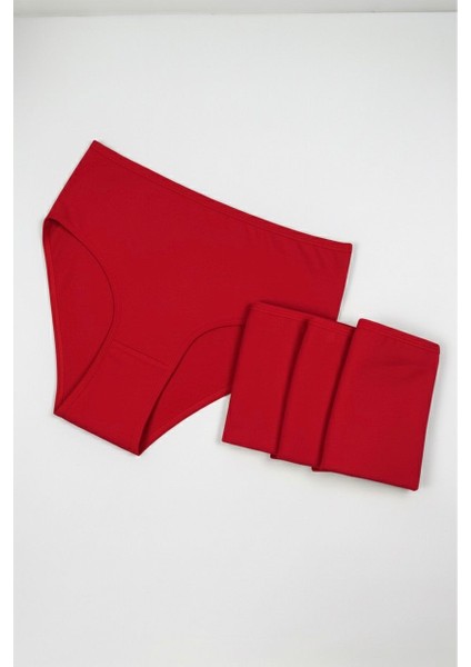 Kadın 4'lü Paket Yüksek Bel %100 Pamuklu Külot fiyatları