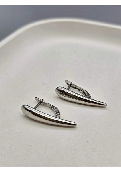 Vip Seri Gümüş Renk Günlük Küpe