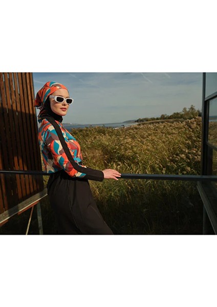 Sporcu Likra Yarım Fermuarlı Hızlı Kuruyan Kumaş Kadın Tesettür Mayo(Bandana Dahil Değildir) 3024 fiyatları