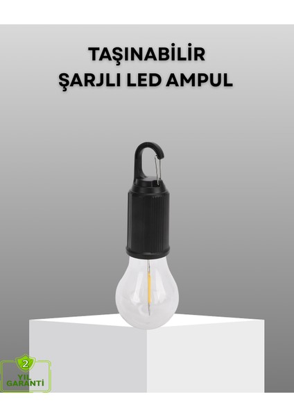 Şarjlı Kancalı LED Lamba – Kamp Balkon ve Acil Durum Işığı - UD001X-50MCO0