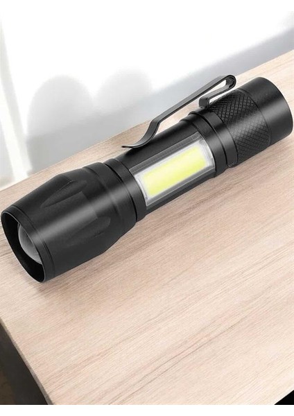 El Feneri LED USB Şarjlı Zoom Mini LED Işık Acil Durum Feneri - UD001X-50SSH5 fırsatları