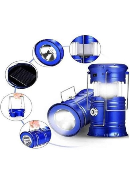 Büyük Boy Güneş Enerjili Kamp Feneri Işıldak Lamba USB Şarjlı - UD001X-50RAH6 fırsatları