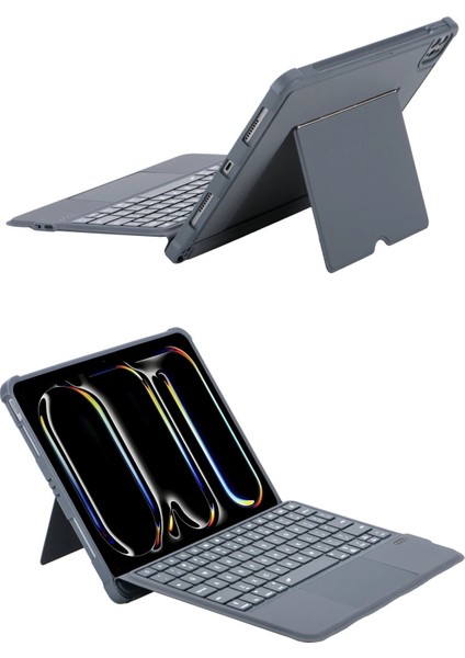 T5510D iPad Pro 13 (2024) Kılıf Palermo Ledli Klavyeli Standlı Tablet Kılıfı - - UD001X-50V9N fırsatları